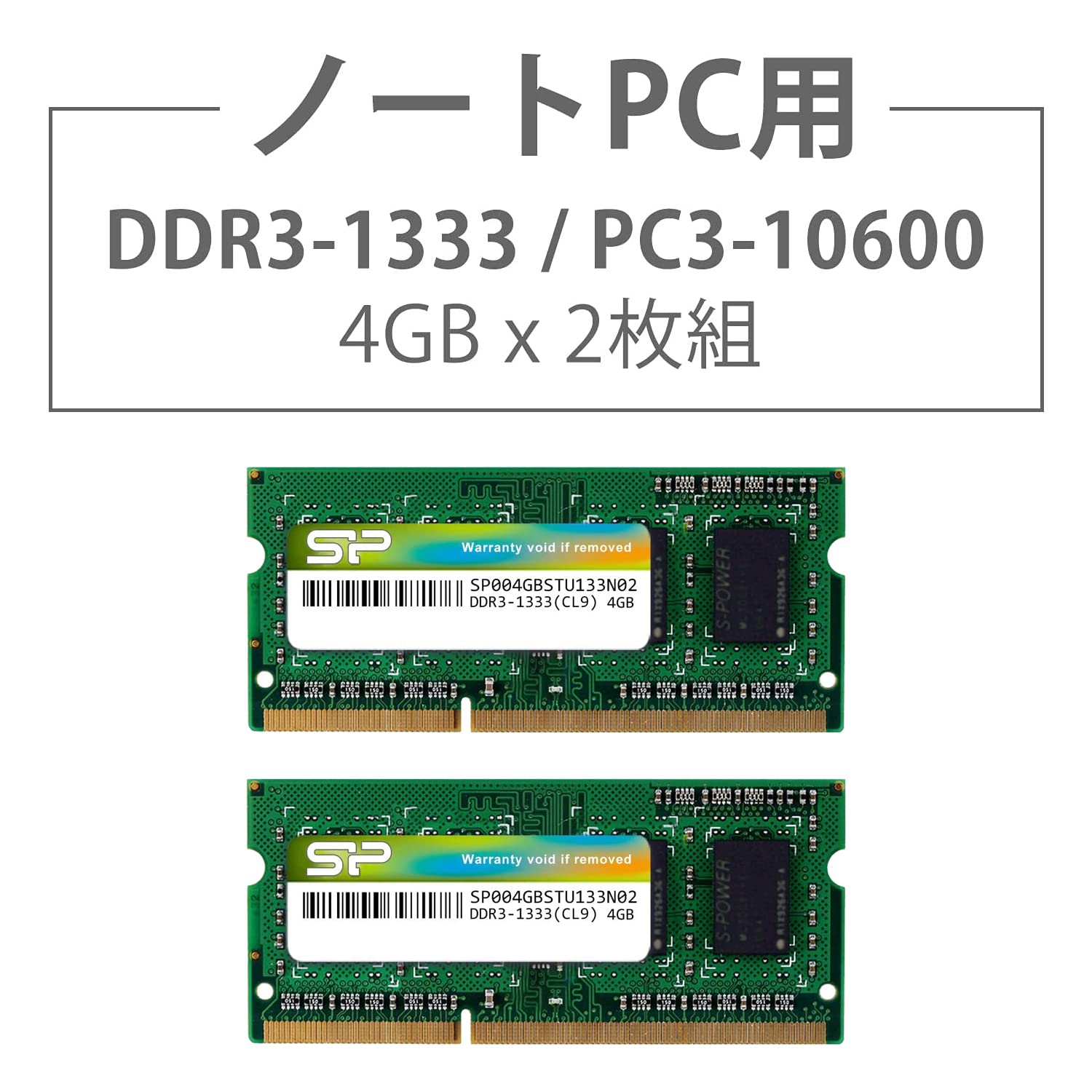 Amazon.co.jp: シリコンパワー ノートPC用メモリ 204Pin SO-DIMM